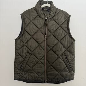 Barbour Newfoundland Quilt Gilet Vest Zipper Green Size Men's Size Medium